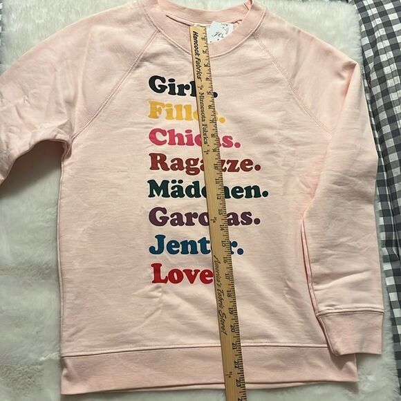 New! J. CREW X GIRLS INC Pink Sweatshirt Size Small - Picture 7 of 9